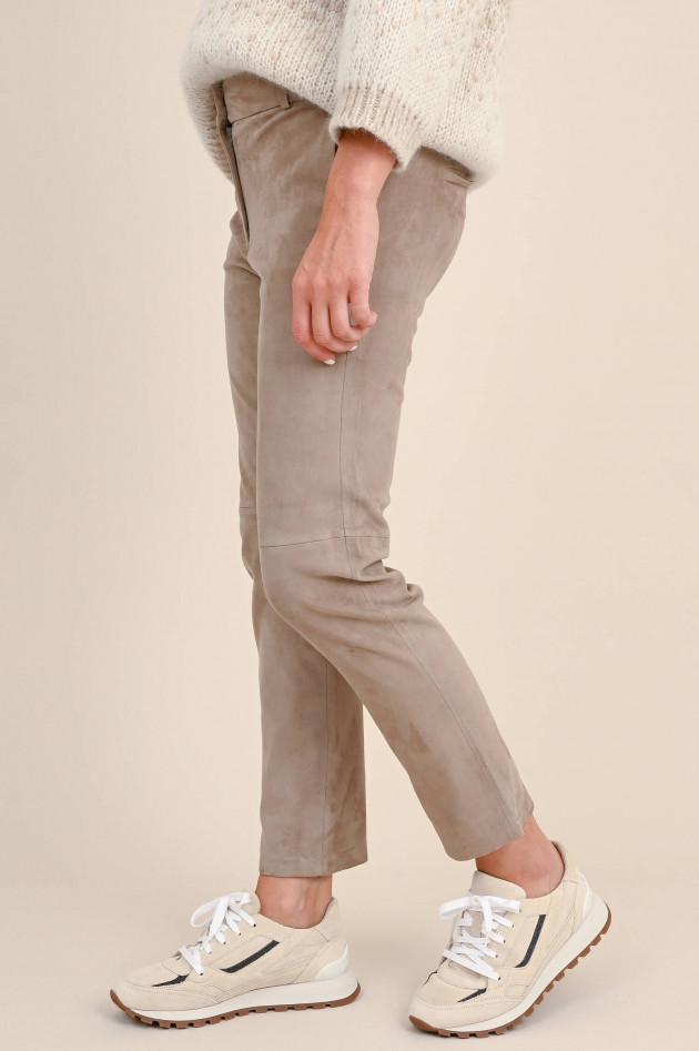 Arma  Veloursleder Hose JEN STRETCH SUEDE in Taupe