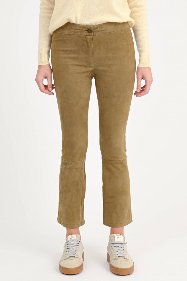 Arma  Suede Lederhose LIVELY mit Kick in Khaki