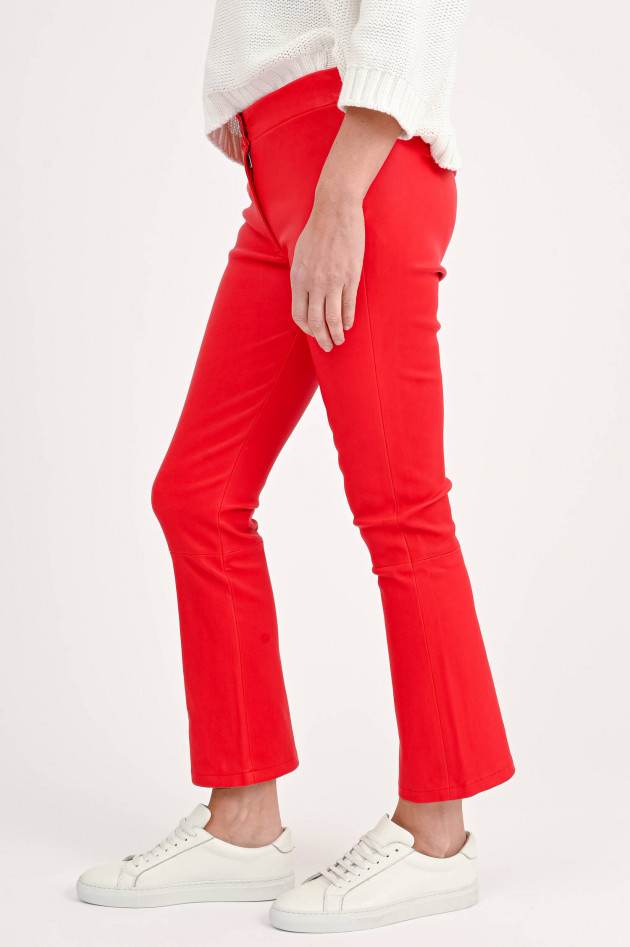 Arma   Lederhose LIVELY mit Kick in Rot
