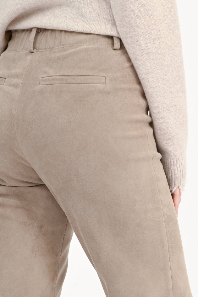 Arma  Velour-Lederhose FERRARA in Taupe