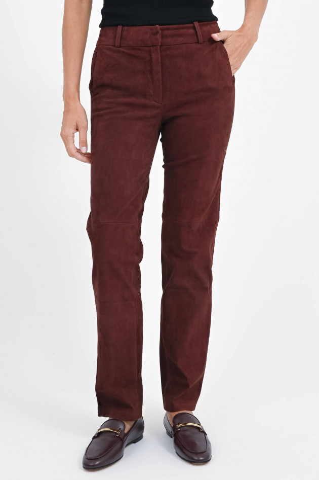 Arma  Lederhose JENNA in dunklem Bordeaux