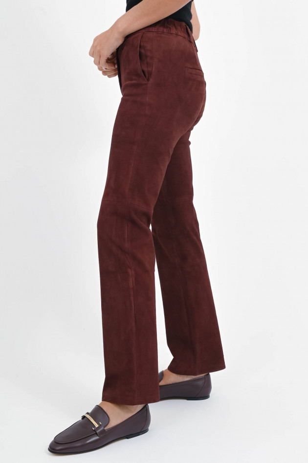 Arma  Lederhose JENNA in dunklem Bordeaux