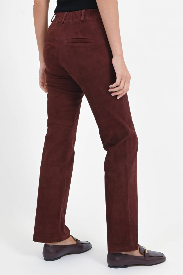 Arma  Lederhose JENNA in dunklem Bordeaux