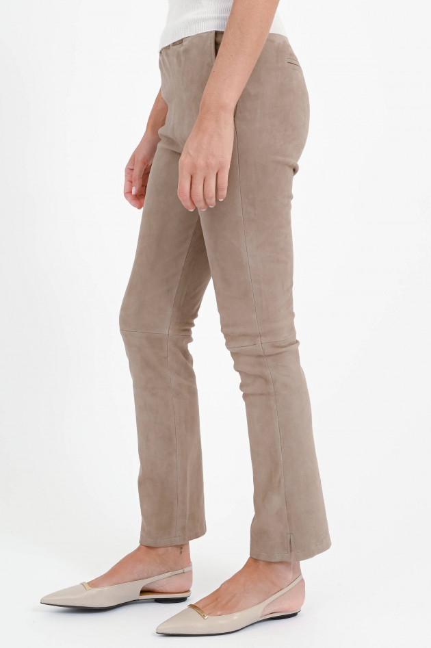 Arma  Lederhose KAMILLA in Grey Taupe