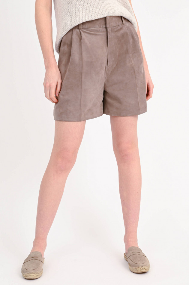 Arma  Shorts AURA GOAT SUEDE in Taupe