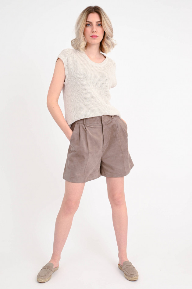 Arma  Shorts AURA GOAT SUEDE in Taupe