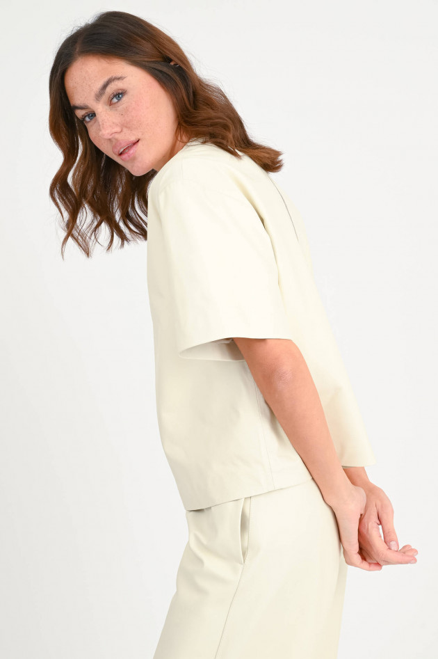 Arma  Leder T-Shirt SIRA in Ecru