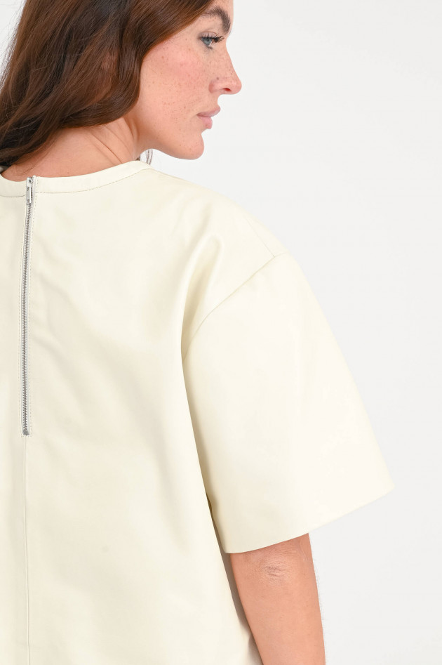 Arma  Leder T-Shirt SIRA in Ecru