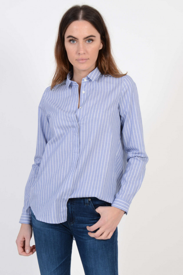 Artigiano Bluse in Blau gestreift