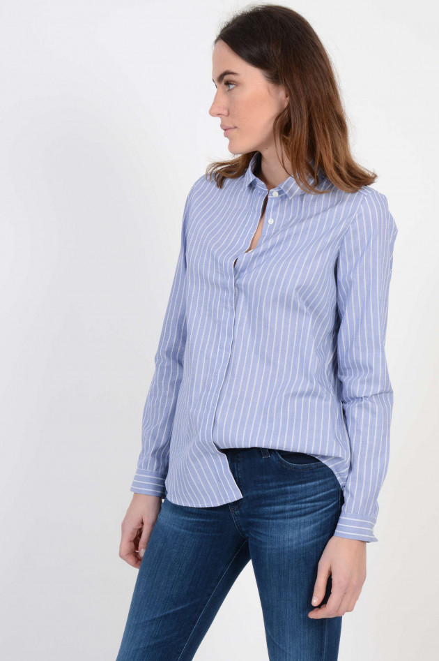 Artigiano Bluse in Blau gestreift