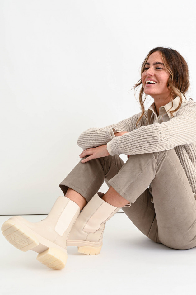 Ash Slip On Boots STORM in Creme