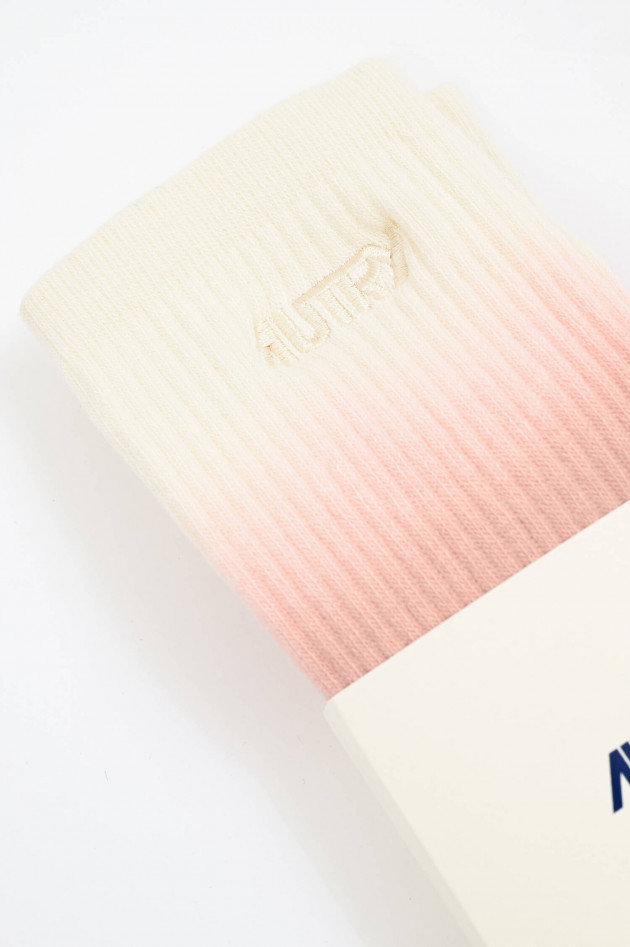 Autry  Hohe Socken mit Farbverlauf in Altrosa/Creme