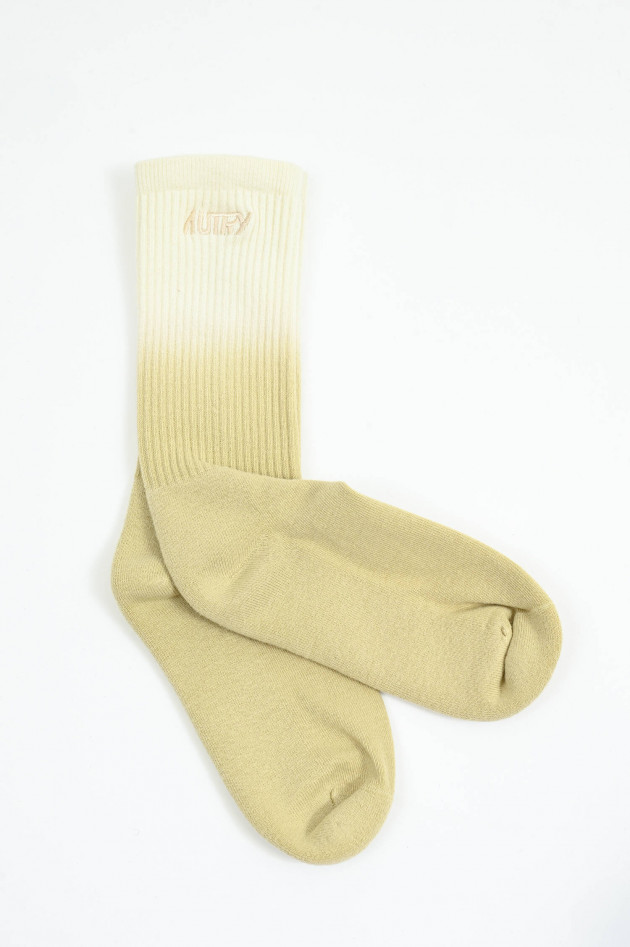 Autry  Hohe Socken mit Farbverlauf in Khaki/CremeCreme