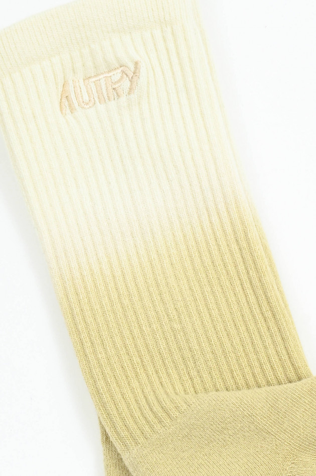 Autry  Hohe Socken mit Farbverlauf in Khaki/CremeCreme