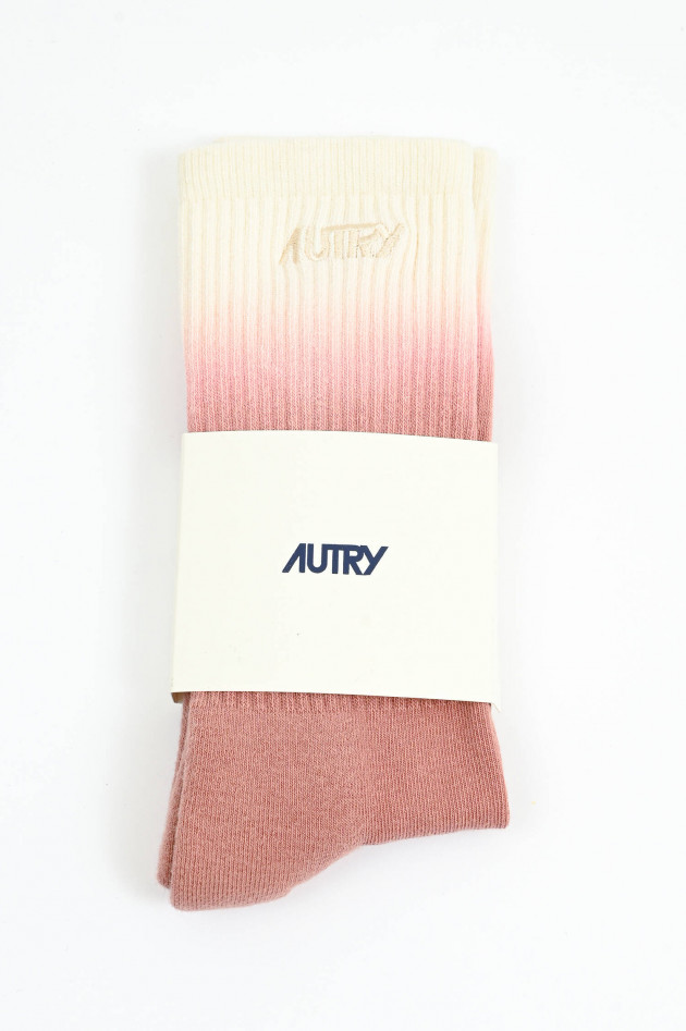 Autry  Hohe Socken mit Farbverlauf in Altrosa/Creme