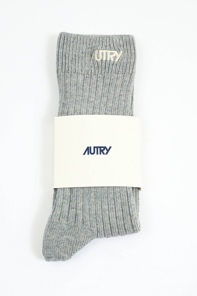 Autry Socke aus Baumwoll-Mix in Grau