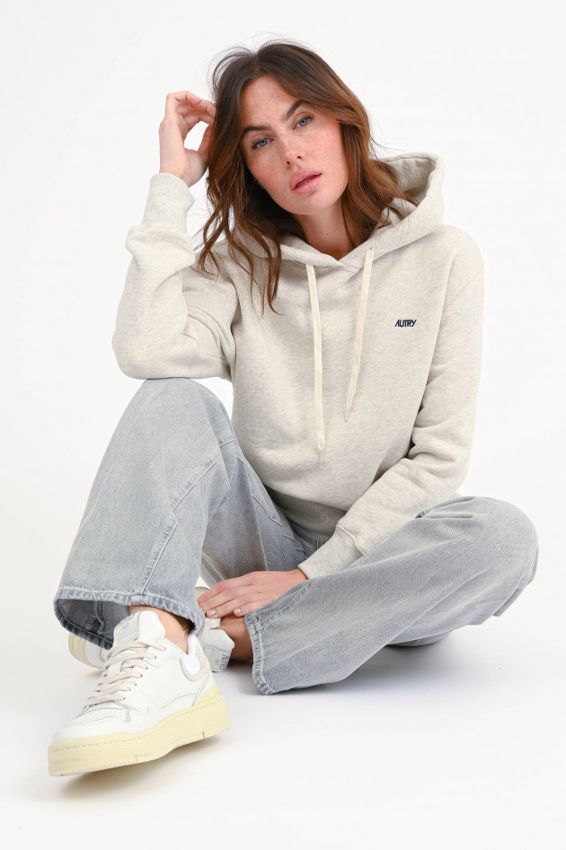 Autry Hoodie mit Kapuze in Hellgrau