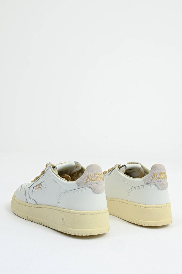 Autry Sneaker MEDALIST LOW in Weiß/Beige/Gold