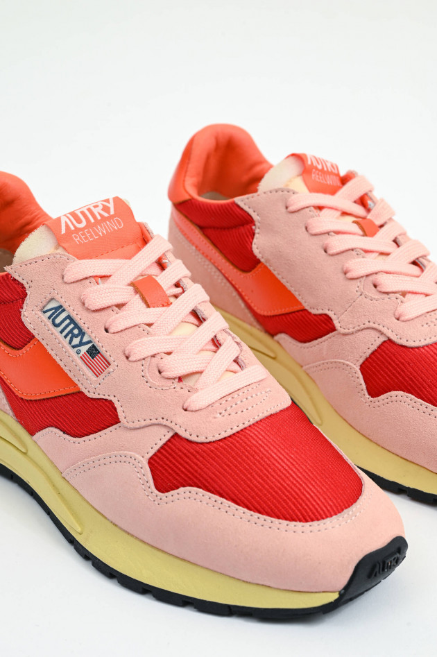 Autry Sneaker REELWIND LOW in Rosa/Rot/Orange