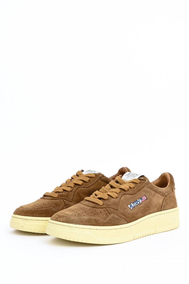 Autry Vintage Leder-Sneaker in Karamell