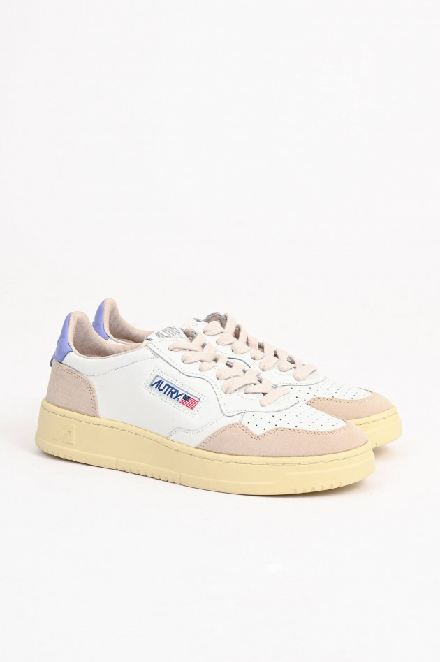 Autry Vintage Sneaker MEDALIST in Weiß/Beige/Lila