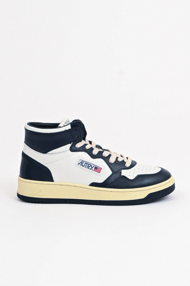 Autry Vintage High-Top-Sneaker in Navy/Weiß