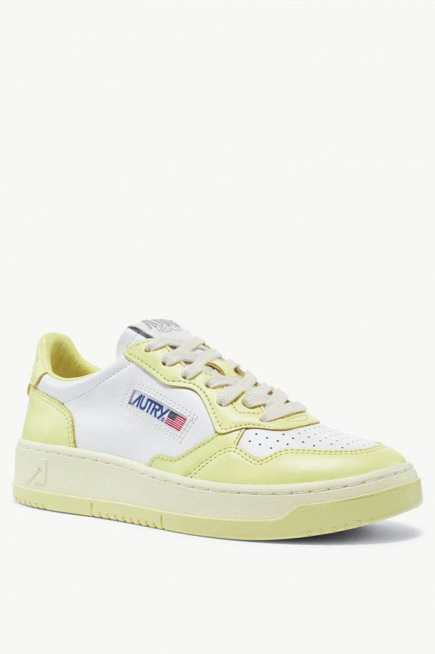 Autry Sneaker MEDALIST LOW in Weiß/Gelb