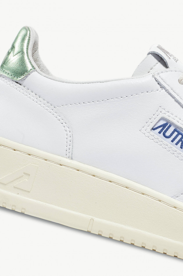 Autry Sneaker MEDALIST LOW in Weiß/Grün Metallic