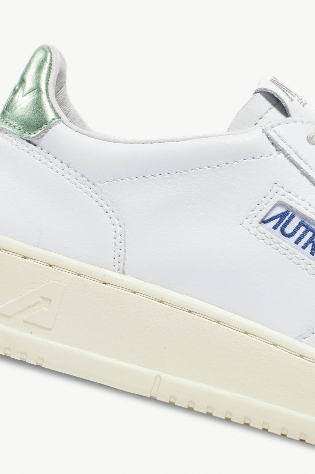Autry Sneaker MEDALIST LOW in Weiß/Grün Metallic