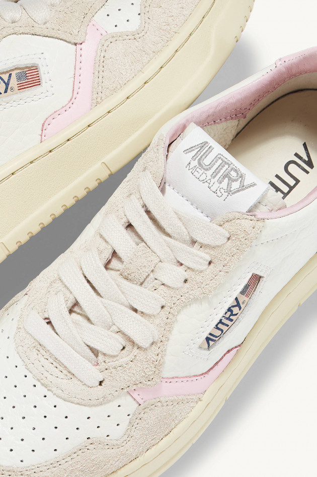 Autry Sneaker MEDALIST LOW in Creme/Beige/Rosa