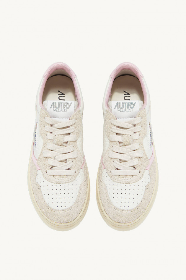 Autry Sneaker MEDALIST LOW in Creme/Beige/Rosa