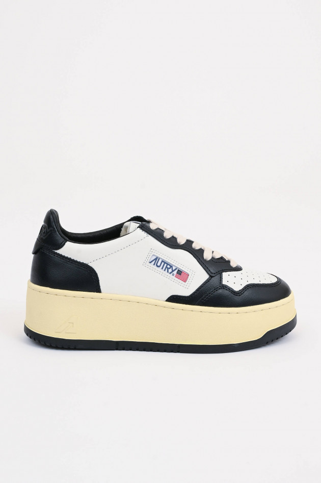 Autry Sneaker PLATFORM LOW in Schwarz/Weiß