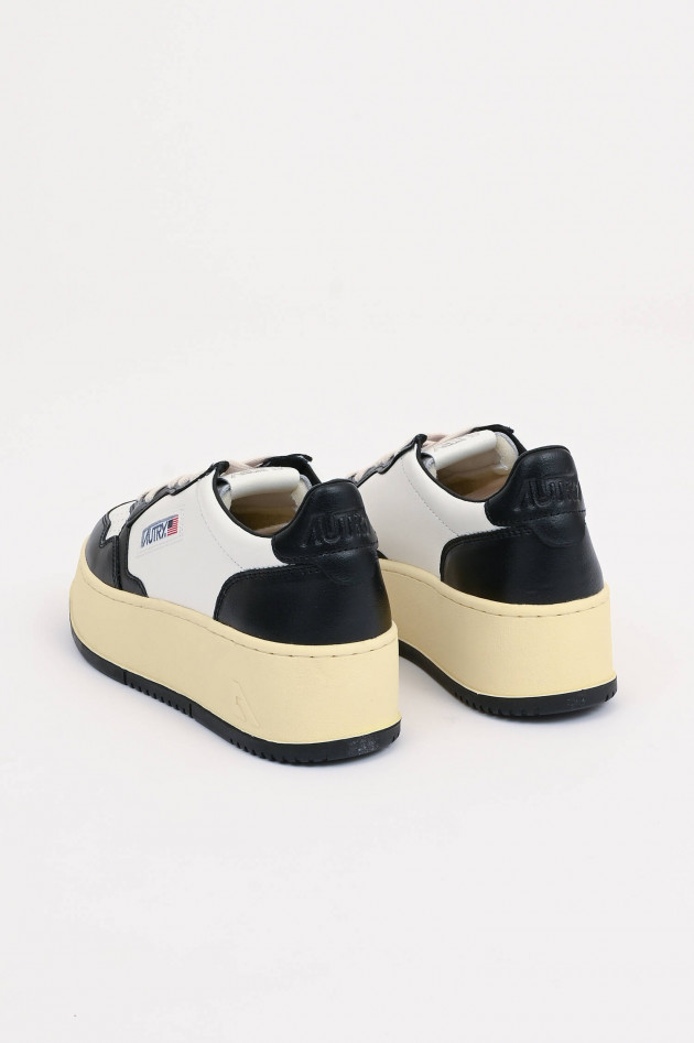 Autry Sneaker PLATFORM LOW in Schwarz/Weiß