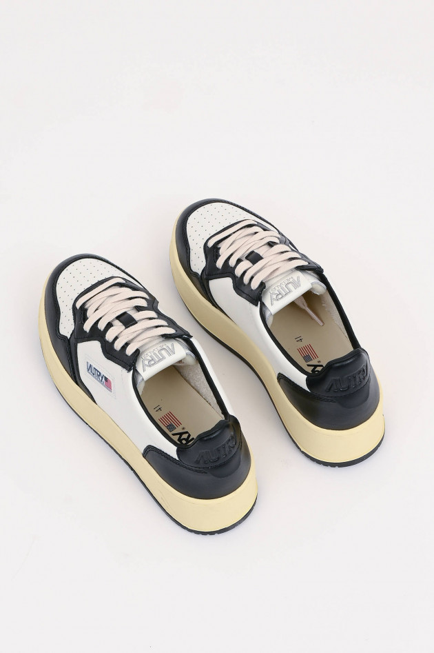 Autry Sneaker PLATFORM LOW in Schwarz/Weiß