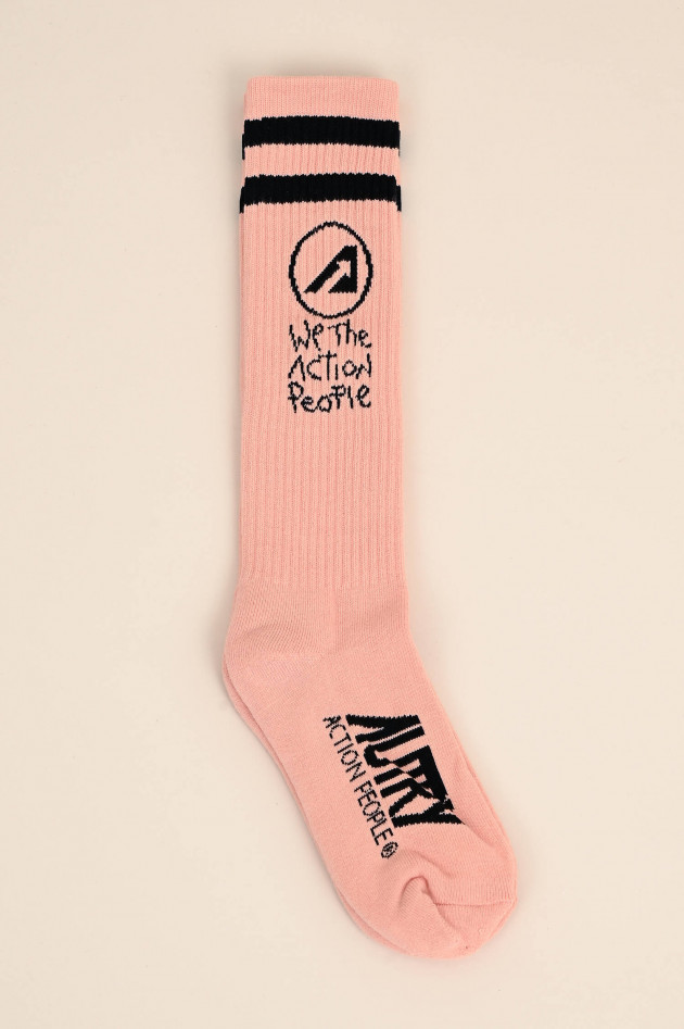 Autry Socken mit Logo-Print in Rosa