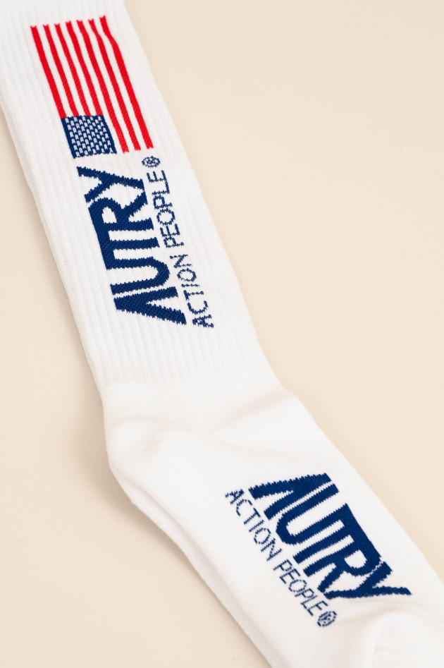 Autry Socken mit Logo-Print in Weiß