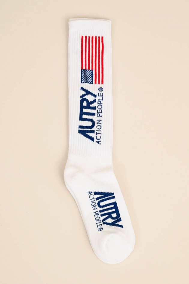 Autry Socken mit Logo-Print in Weiß