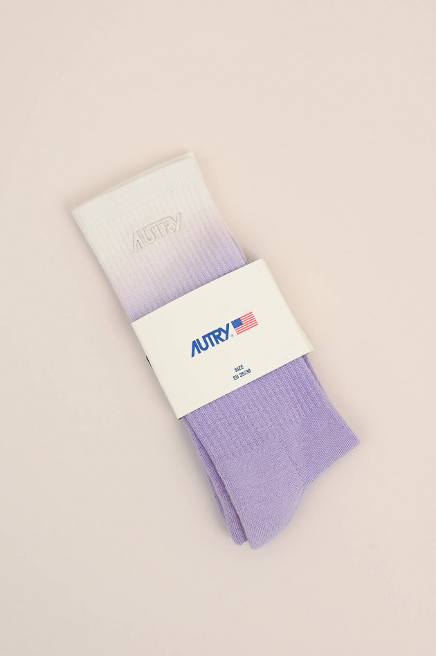 Autry Hohe Socken mit Farbverlauf in Lila/Weiß