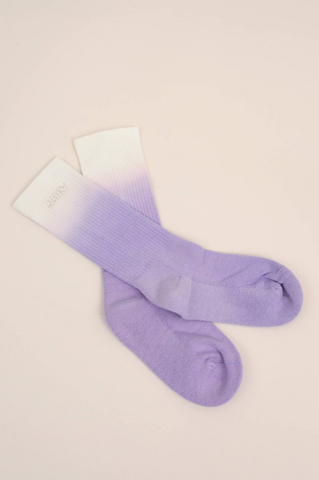 Autry Hohe Socken mit Farbverlauf in Lila/Weiß