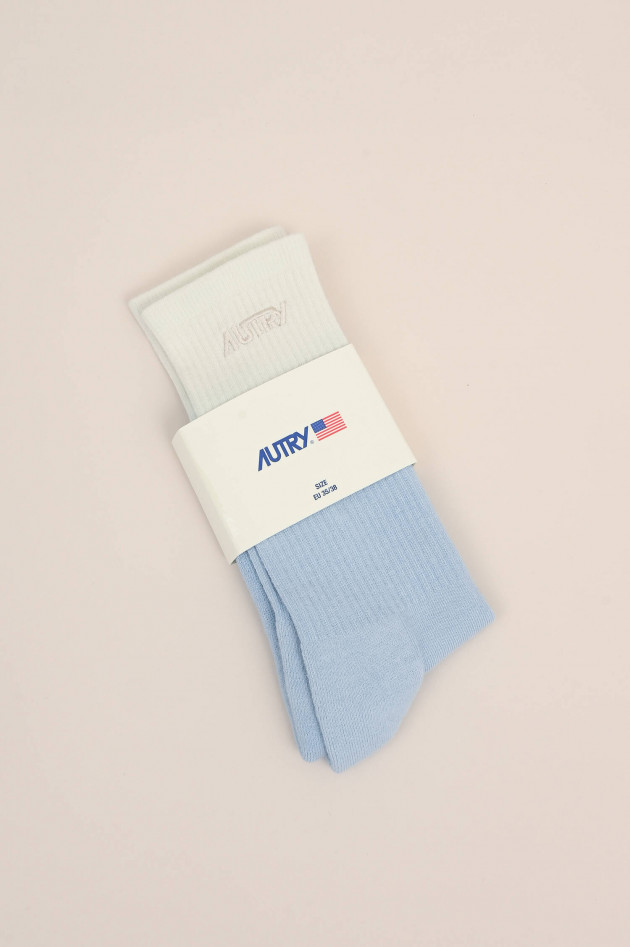 Autry Hohe Socken mit Farbverlauf in Blau/Weiß