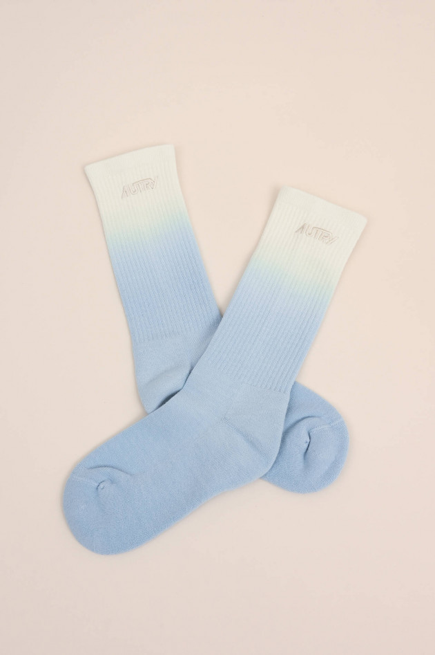Autry Hohe Socken mit Farbverlauf in Blau/Weiß