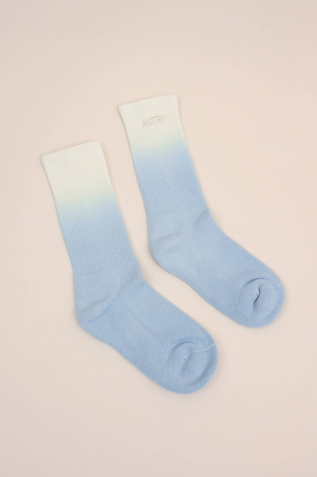 Autry Hohe Socken mit Farbverlauf in Blau/Weiß