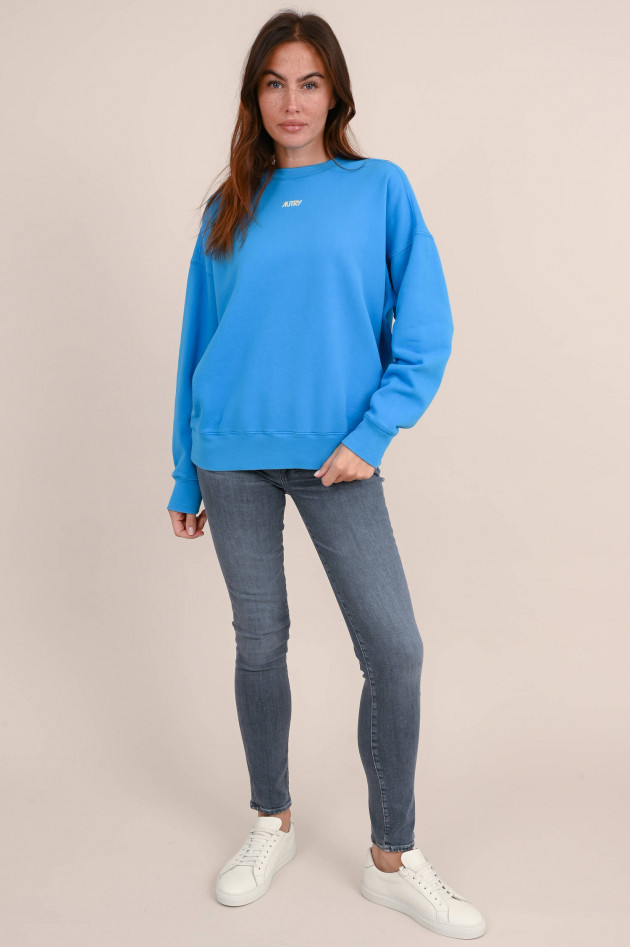 Autry Sweater mit Logo-Print in Kobaltblau