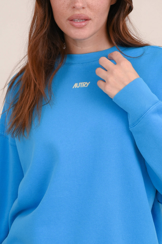 Autry Sweater mit Logo-Print in Kobaltblau