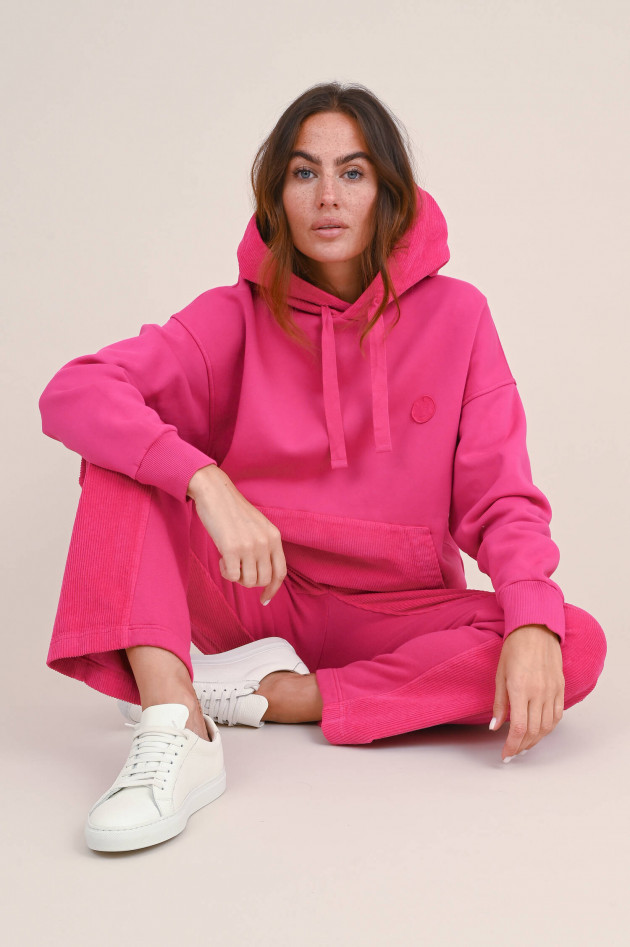 Autry Oversize Hoodie mit Cord-Details in Pink