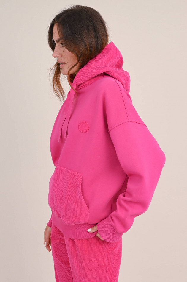 Autry Oversize Hoodie mit Cord-Details in Pink