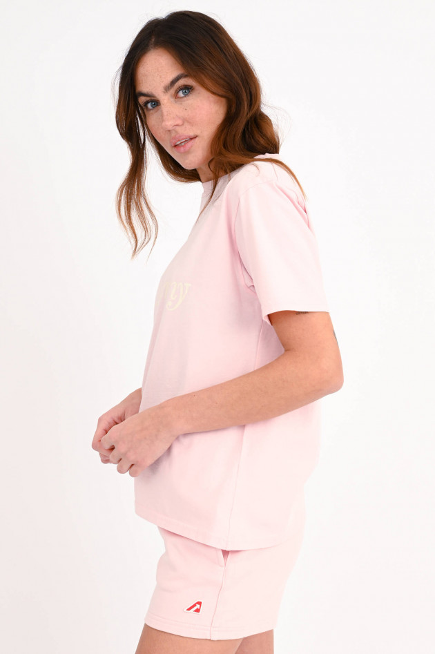 Autry T-Shirt mit Frontprint in Rosa