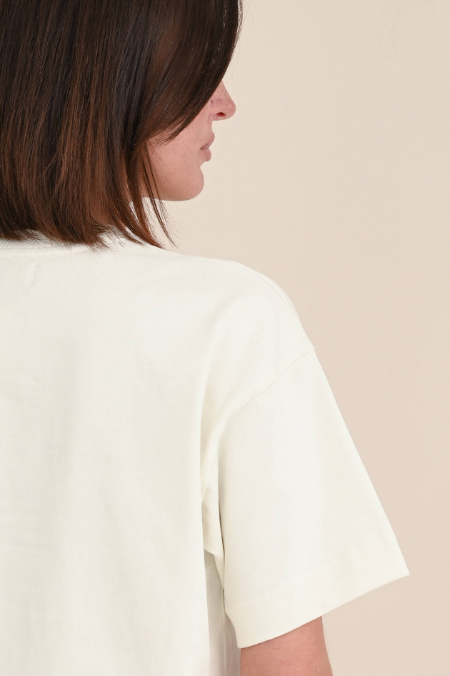 Autry Cropped Baumwoll-Shirt in Natur