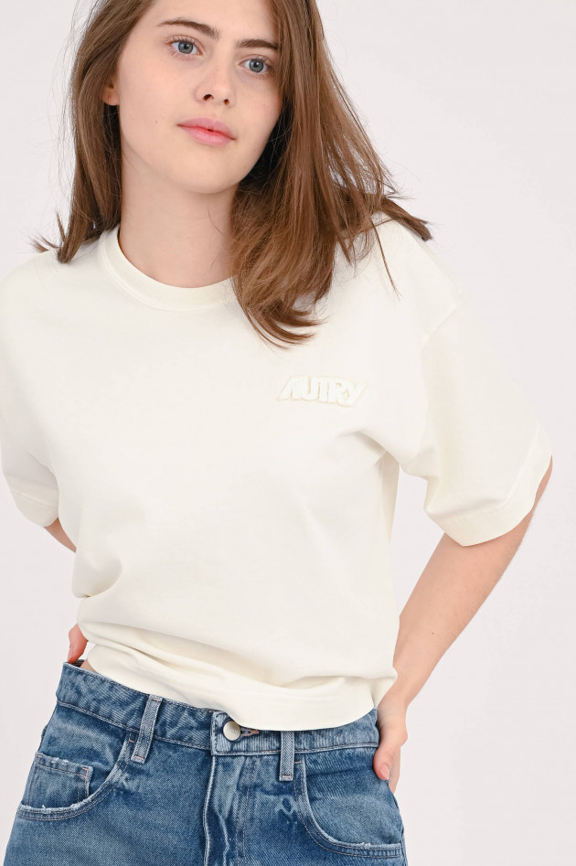 Autry Cropped Shirt in Creme