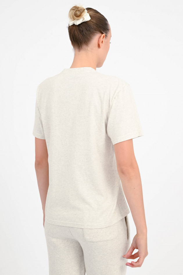 Autry Basic T-Shirt aus Baumwolle in Hellgrau meliert